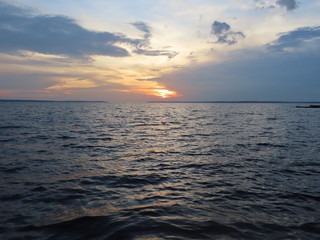 sunset over the sea