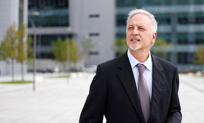Mature business man portrait outdoor