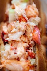 Lobster roll-lobster meat and celery on toasted roll