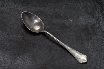 Antique teaspoon. Silver cutlery