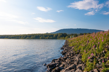 sea sand and stones on the coastline