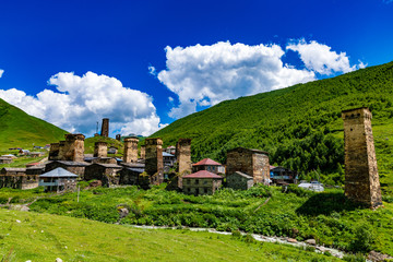 View of the city Ushguli