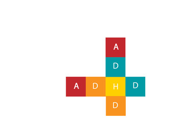 Fototapeta premium Attention Deficit Hyperactivity Disorder or ADHD concept