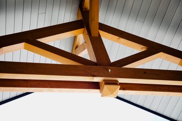  roof beam support and siding
