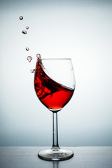 Red wine splash