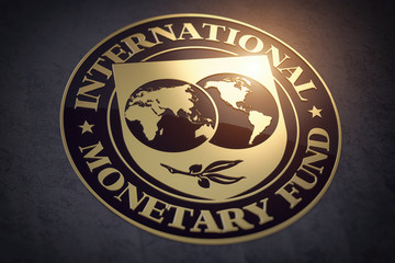 IMF International Monetary Fund symbol or sign.