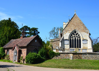 Fototapeta na wymiar St. Andrew and St. Mary church of Grantchester, United Kingdom