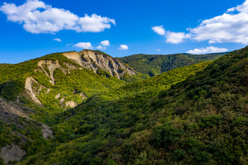 view of rocks, mountains in countryside