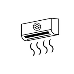 ac icon trendy flat design