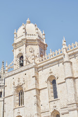 Fototapeta na wymiar Jeronimos monastery in Lisbon, Portugal. Manuelino architectural style