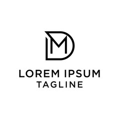 Fototapeta premium initial letter logo DM, MD logo template