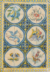 Traditional portuguese azulejo tiles in Lisbon
