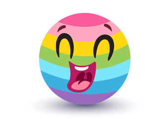 Vector rainbow emoji