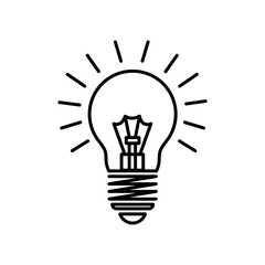 light bulb icon vector