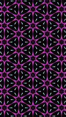 Ornate geometric pattern and abstract multicolored background