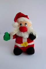 Santa Claus-toy on white background, isolated, for Christmas