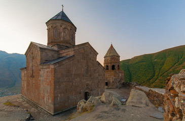 Fototapeta na wymiar Georgia. Gergeti Monastery