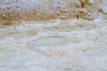 Natural travertine pools and terraces in Pamukkale