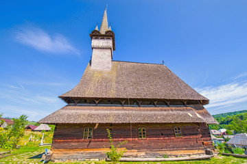 Fototapeta na wymiar Budesti wooden church in Maramures
