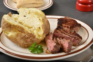 Steak and potato dinner