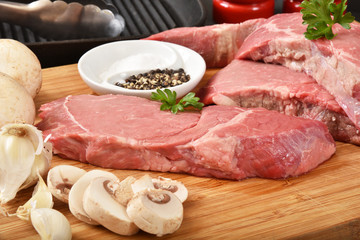 Gourmet beef sirloin steaks