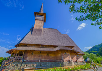 Fototapeta na wymiar Barsana wooden church in Maramures