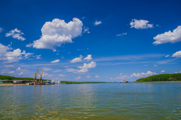 Danube river summer scene