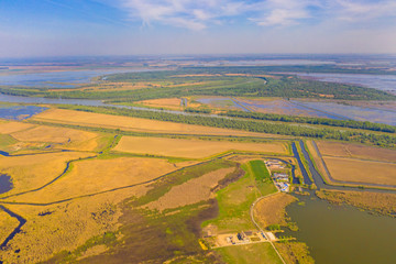 Aerial view of Danube Delta
