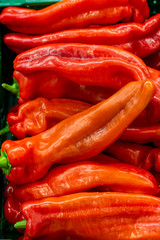 Fresh spanish red sweet paprika vegetables