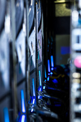 Mining farm graphics card for e-business, calculations, transactions for coin productions