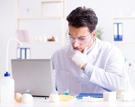 The food scientist testing new stuff in the lab