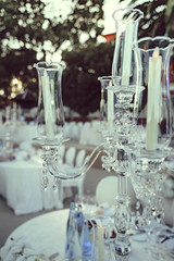 Table set for an event party or wedding