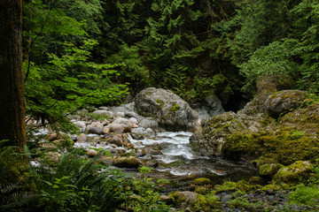 Naklejka na ściany i meble Waterfalls in the province of British Columbia