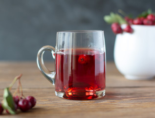 Healthy hawthorn berry tea, sedative remedy and heart system medicine