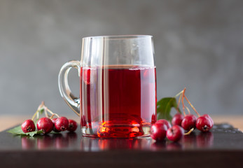 Healthy hawthorn tea, sedative remedy and heart system cure plant