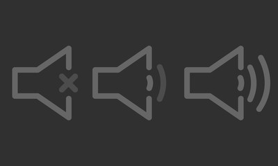 volume icons set, vector