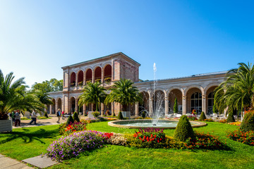 Arkadenbau, Kurgarten, Bad Kissingen, Bayern, Deutschland 