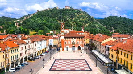 Foto auf Leinwand Marostica - charming medieval town, calling Chess village. Veneto. Italy © Freesurf