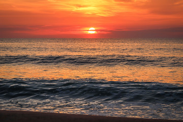 sunset over the sea
