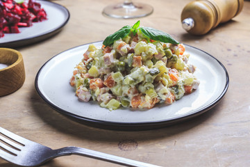 Assortment salad of Russian cuisine
