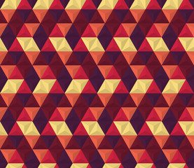 Abstract seamless pattern. Colorful geometric background with triangles.