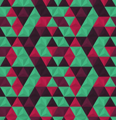 Triangular seamless pattern. Geometric abstract polygonal mosaic. Decorative backdrop for wallpaper, pattern fills, web page background, surface textures.