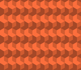 Seamless geometric wallpaper. Mosaic template pattern made of cubes. For any design purposes.