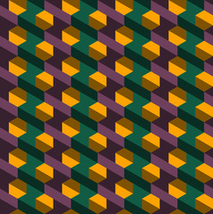 Abstract seamless pattern. Colorful geometric background with hexagons.