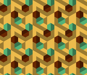 Abstract seamless hexagon pattern. Background design for prints, textile, fabric, package, cover, greeting cards.