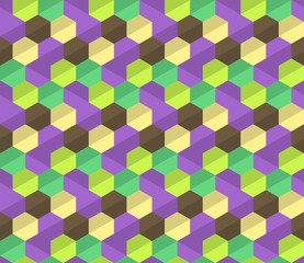 Seamless geometric pattern with hexagons. Textile printing, fabric, package, cover, greeting cards.