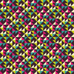 Seamless geometric pattern with triangles. Textile printing, fabric, package, cover, greeting cards.