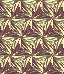 Abstract seamless background pattern with colorful triangles. Mosaic texture for prints, textile, fabric, package, cover, greeting cards.