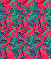 Seamless abstract triangle textile pattern. Multicolor modern stylish background cover geometric shapes.