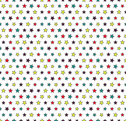 Abstract seamless stars pattern. Background design for prints, textile, fabric, package, cover, greeting cards.